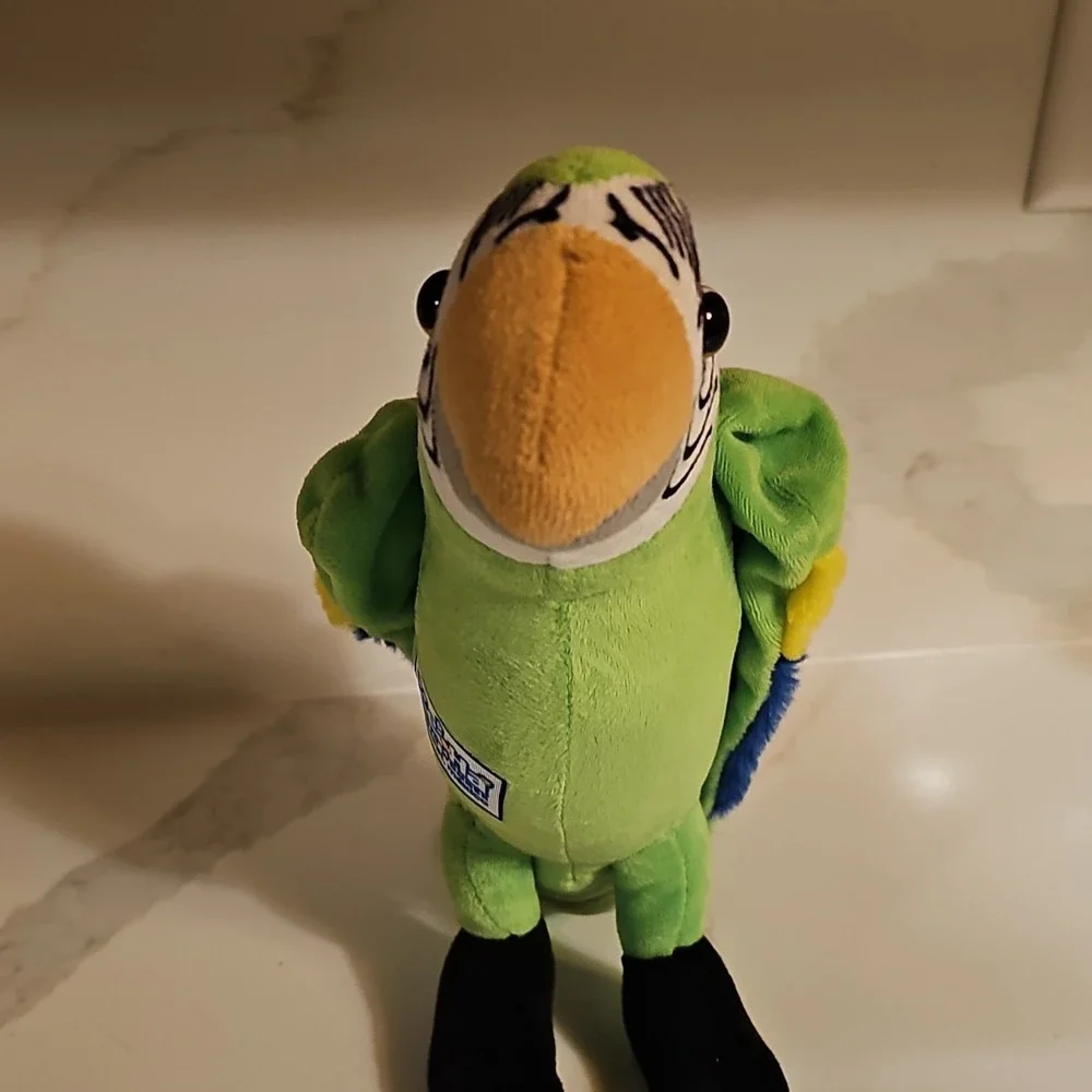 Xcaret Mexico Parrot Plush Toy Green Yellow Blue Single Unit